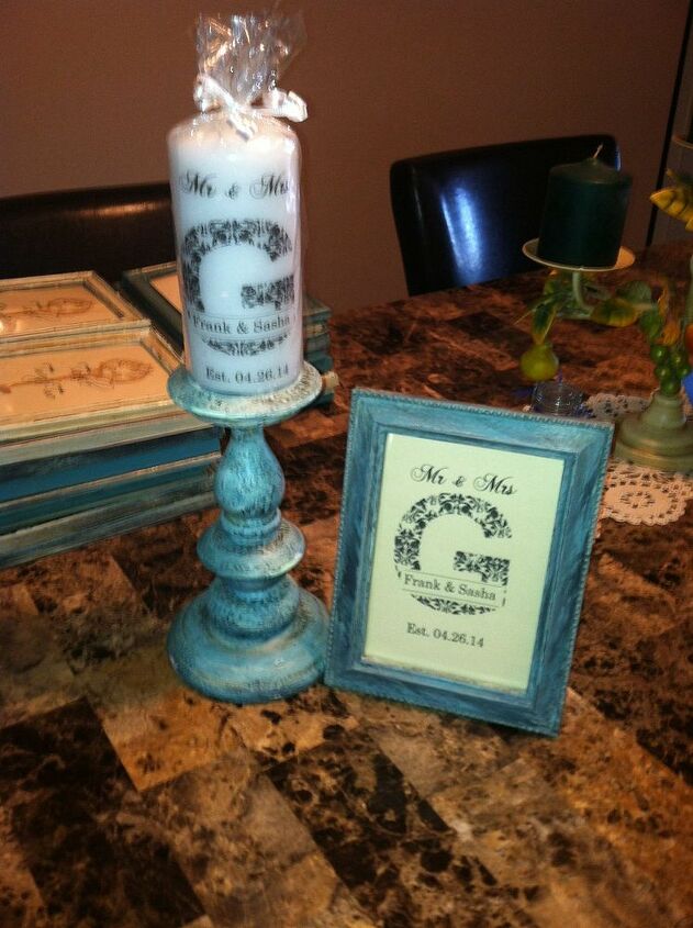 shabby chic frames, crafts, And an extra for the Mr and Mrs table
