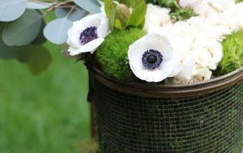 Minnow Trap Floral Arrangement | Using Vintage Items in Home Decor