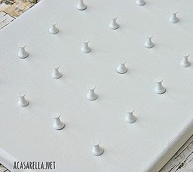 display your rings on this diy ring holder, craft rooms, how to, organizing, storage ideas, Hers is made of wood and nails Mine is made of thumbtacks and canvas