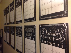 office makeover calendar wall, craft rooms, crafts, home decor, home office, wall decor
