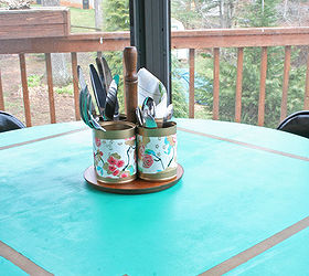 upcycled utensil caddy from a plant stand and tin cans, cleaning tips, crafts, repurposing upcycling