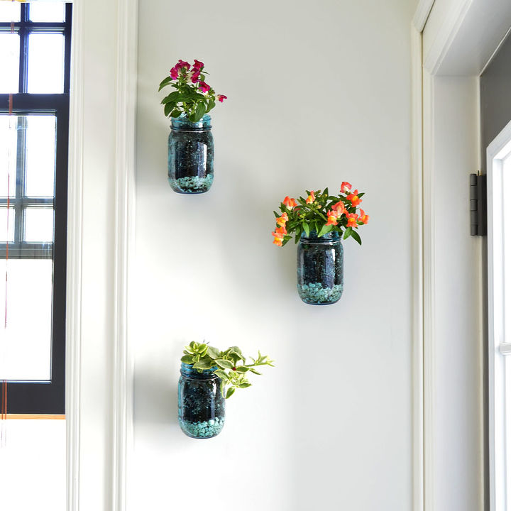 when good projects go bad, crafts, flowers, gardening, mason jars, succulents, Hanging Mason Jar Planters Good in concept