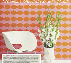 diy magazine paints the town with stencils, crafts, paint colors, painting, wall decor