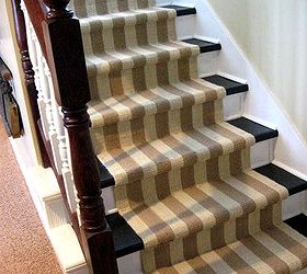ripping carpet off the stairs, flooring, painting, stairs, Painted stairs with runner