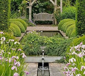 waterscapes create beautiful backyards, Bench story via Flower Story on Facebook