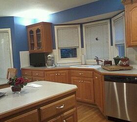 updated my kitchen removed old wallpaper, home decor, kitchen design, painting