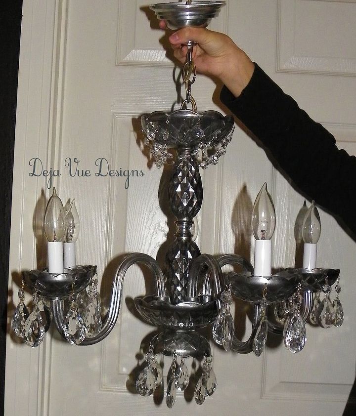i experimented a bit and came up with a twist on mercury glass makeover, crafts, lighting