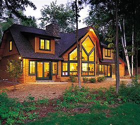 exteriors of log cabins homes, architecture, The floor plan of this beautifully lit log home offers amenities and space making it perfect for year round living