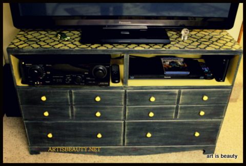 Old Trashed Dresser Turned Into An Entertainment Center Hometalk