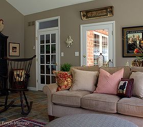 hearth room, home decor, living room ideas, The doors lead into the living room and onto the back porch