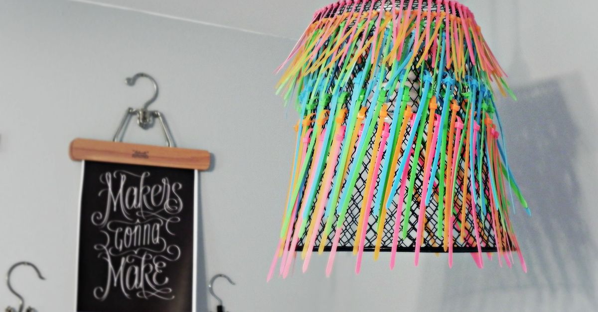 Ombre Neon Zip Tie Pendant Lamp Ombre Neon Zip Tie Pendant Lamp