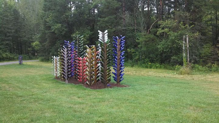 the art of using art in the garden, gardening, repurposing upcycling