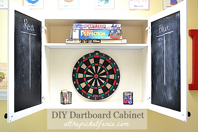 diy dartboard cabinet from a kitchen cupboard, cabinets, repurposing upcycling