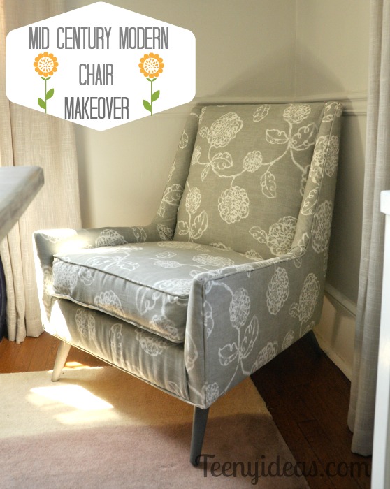 mid century modern chair makeover, painted furniture, reupholster