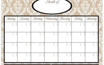 Frameable Family Monogrammed Calendar