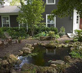 water gardens, outdoor living, ponds water features, Who says a pond needs to stay in the backyard This one greets visitors at the front door
