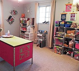 my real life craft room, craft rooms, storage ideas, My real life craft room is full of organizational tips and DIY ideas Desk tutorial will up later this week