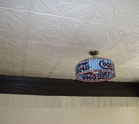 decorative ceiling tiles why didn t i think if this, home decor, kitchen backsplash, tiling, Diamond Wreath styrofoam tiles are fun and flirty Read more at