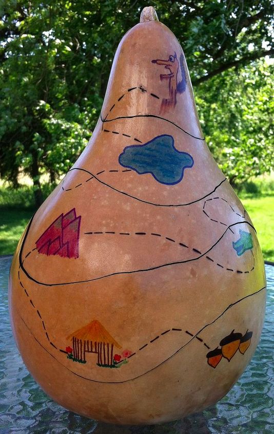 a puzzle of a gourd, crafts, All put together
