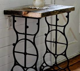 salvaged antique sewing machine projects, home decor, painted furniture, repurposing upcycling, rustic furniture