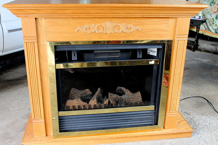come check out a an old electric fireplace that i made over into a beauty that now, electrical, fireplaces mantels, home decor