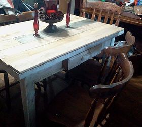the farm table my family i made on sunday, painted furniture, rustic furniture