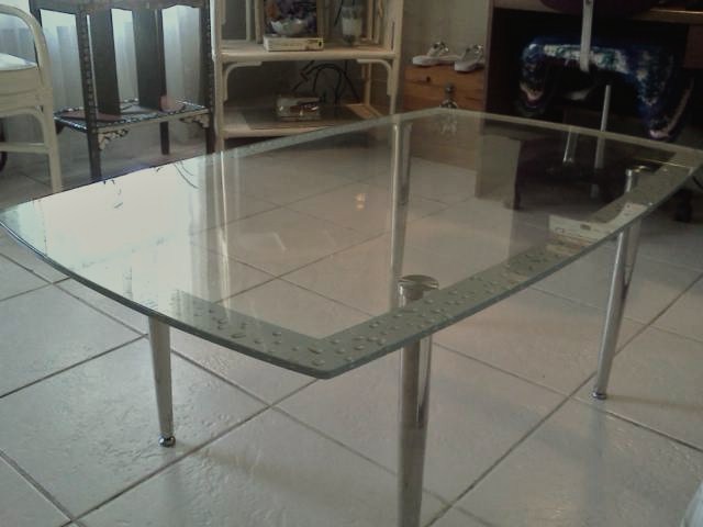 glass top coffee table conversion, painted furniture, repurposing upcycling