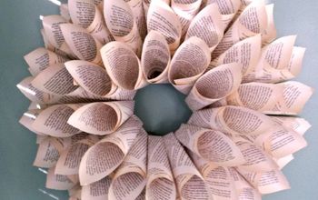 Book Page Wreath Tutorial