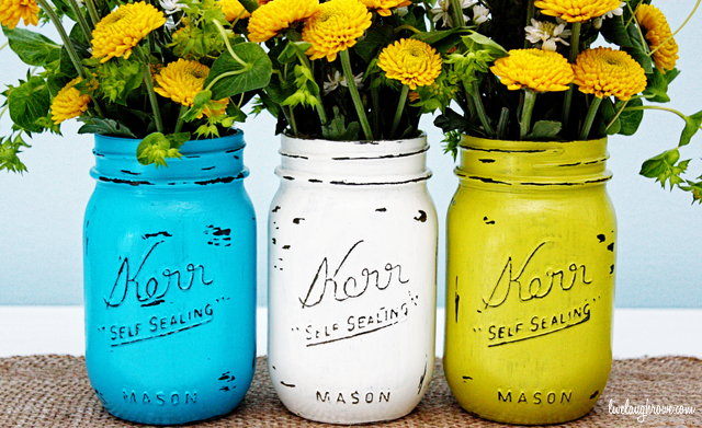 Vintage Inspired Painted Mason Jars Hometalk Vintage Inspired Painted Mason Jars Crafts These Colors Just Pop Don