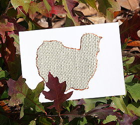 diy burlap thanksgiving cards, crafts, thanksgiving decorations, Turkey Card for Thanksgiving