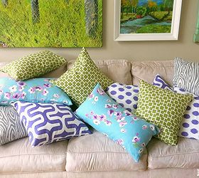 simple stunning diy envelope pillow tutorial, crafts, home decor, living room ideas, painted furniture
