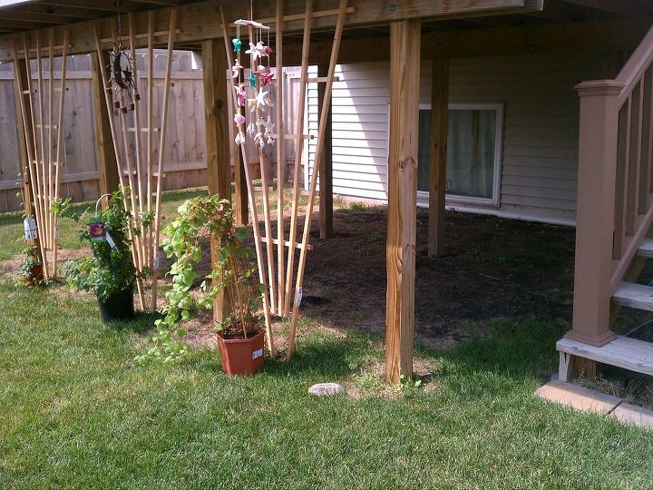 landscaping around under a 2nd level deck