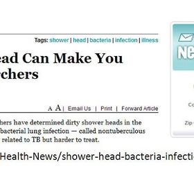 alert bacteria in shower heads can spread bacterial lung infection, bathroom ideas, cleaning tips, 2013 Headline