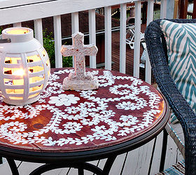 diy inlay table, outdoor furniture, painted furniture, DIY Inlay Table