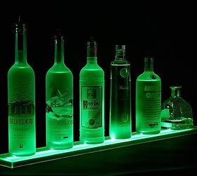 home bar lighting 2 led lighted liquor bottle display shelf, lighting, shelving ideas, LED Lighted Liquor Bottle Display Shelf