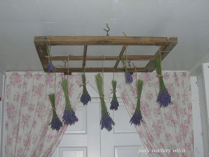 my potting shed flower drying rack, home decor, repurposing upcycling