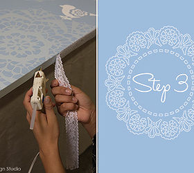 how to stencil lace canvas art project, chalk paint, home decor, painting, To add the finishing touches you can choose to decorate your canvas with lace details
