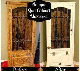 antique gun cabinet makeover, chalk paint, kitchen cabinets, painted furniture, rustic furniture