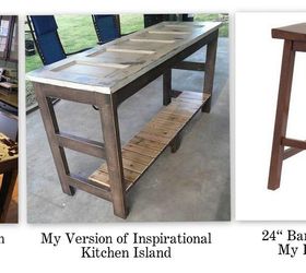 kitchen island made from an old door, diy, repurposing upcycling, woodworking projects