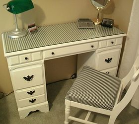 vintage desk makeover, painted furniture, repurposing upcycling, After
