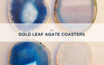 DIY Gold Leaf Agate Coasters