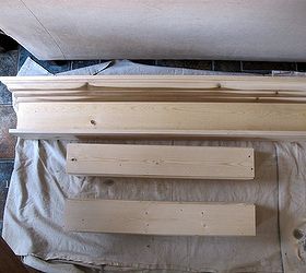 a mantel for the back porch fireplace, fireplaces mantels, porches, woodworking projects, Waiting for stain