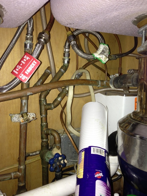 four plumbing myths that can increase costs, home maintenance repairs, how to, plumbing, Under Sink Plumbing Mess via Hamtil Construction