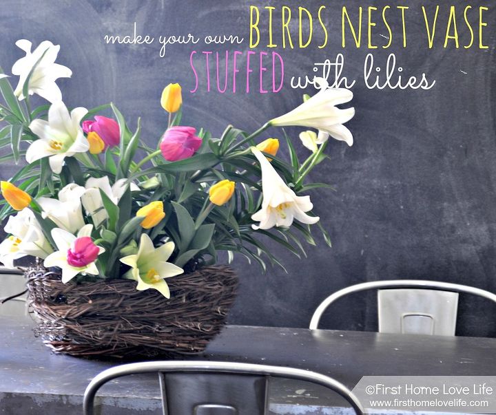 make your own birds nest for flower arrangements, crafts, flowers, gardening