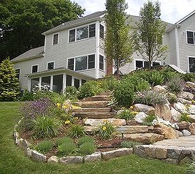 got hill terrace it, flowers, gardening, landscape, perennial, Stone Steppers