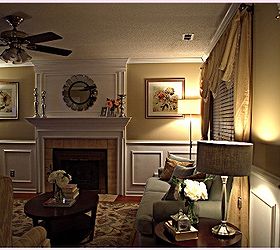 budget living room overhaul, fireplaces mantels, home decor, living room ideas, I used Transitional style mixed with romantic style decorating for the living room If you want to see more Before and After photos as well as the cost breakdown you can visit