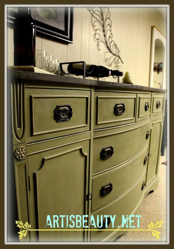 head on over and check out my rescued federal style buffet makeover, painted furniture