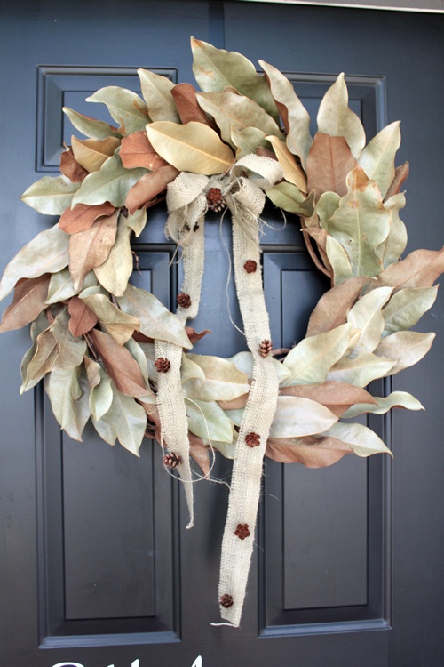 diy magnolia wreath, crafts, wreaths, Finished wreath