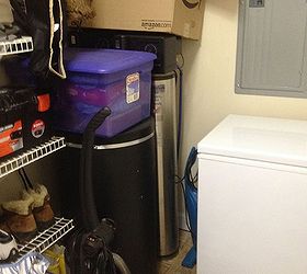 q how to organize decorate a very long and narrow laundry room, home decor, laundry rooms, organizing, my huge water filtration system