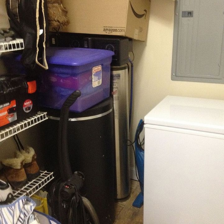 q how to organize decorate a very long and narrow laundry room, home decor, laundry rooms, organizing, my huge water filtration system